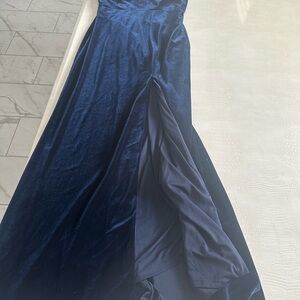 Blue Sweetheart Maxi Dress for Prom